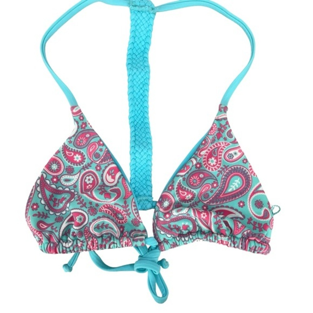 ✨NWT Dippin' Daisy's Turquoise and Pink Bikini Top Small